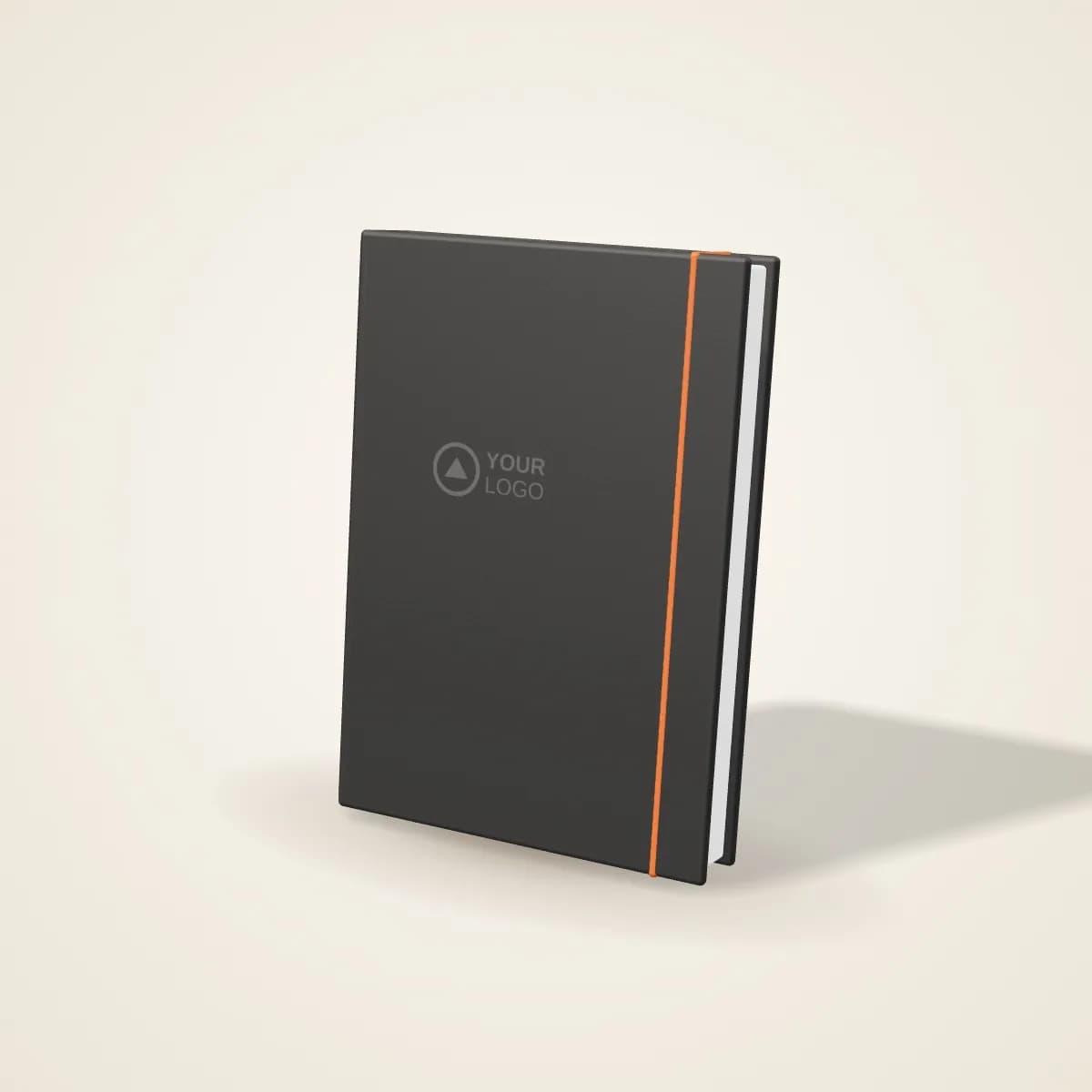 A6 Pocket Notebook with Elastic Closure with a custom logo