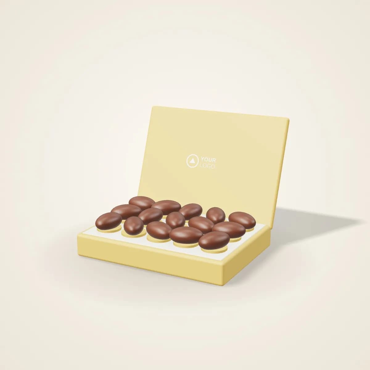 Acrylic Dates Box with Clear Lid with a custom logo