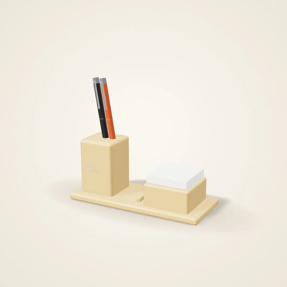 Bamboo Desk Organiser with Phone Stand with a custom logo