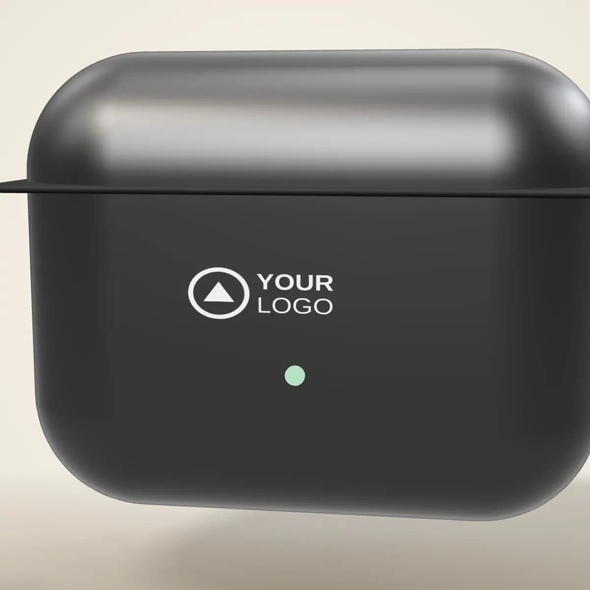 Close-up of the logo branding on the Bluetooth Neckband Sports Earphones