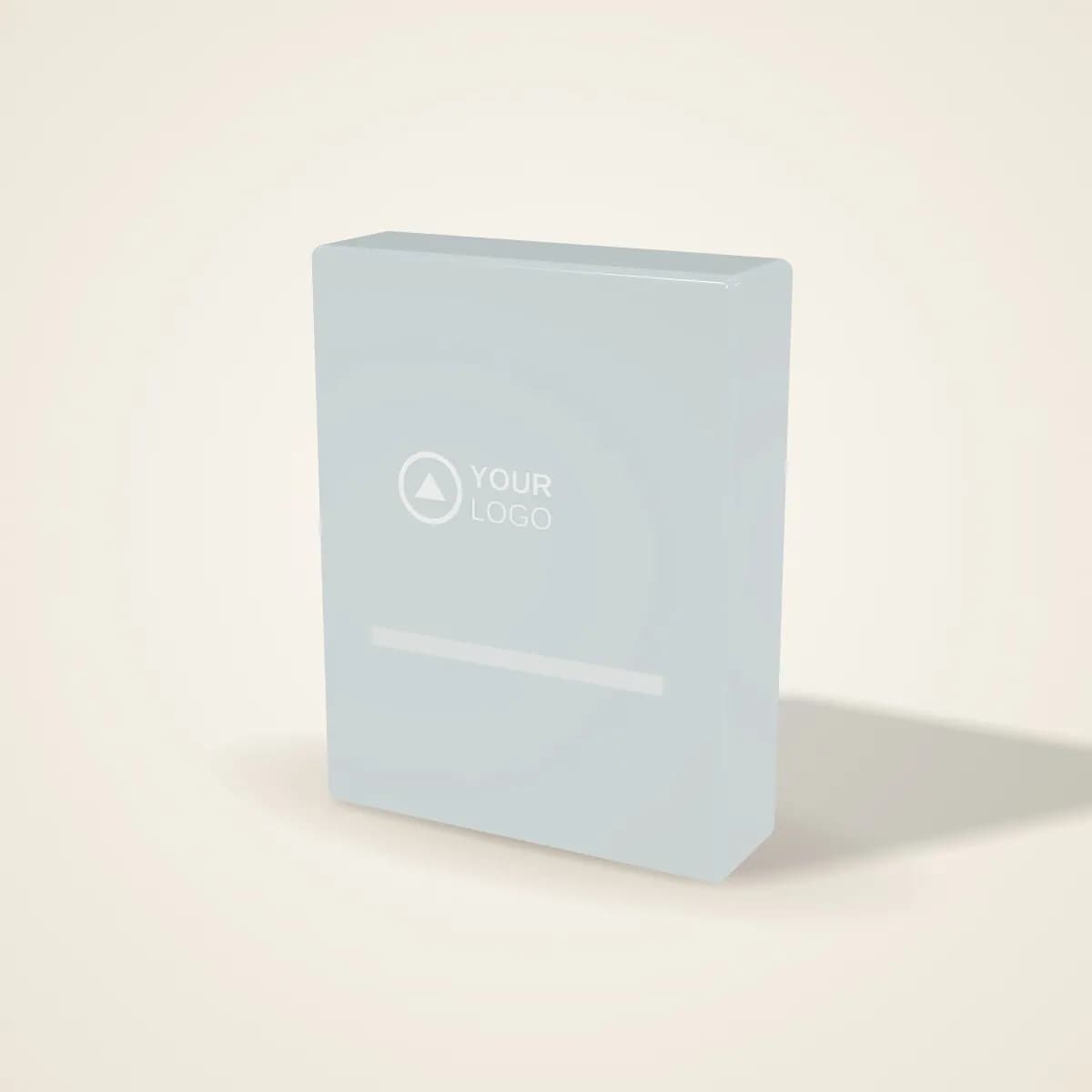 Crystal Milestone Number Service Award with a custom logo