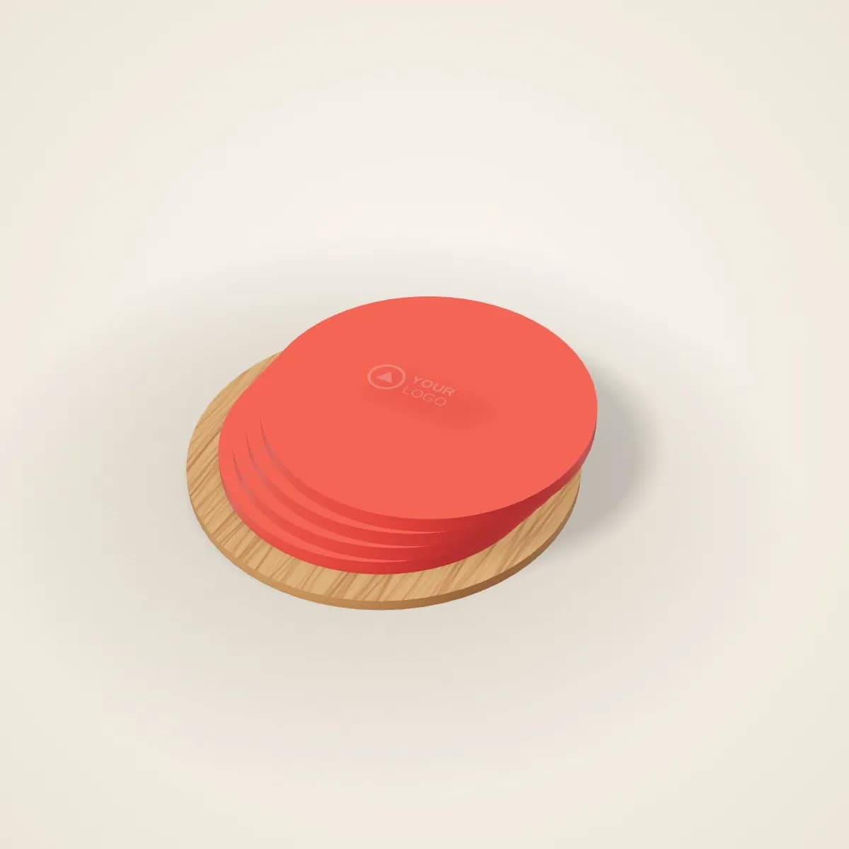 Custom-Shape Soft PVC Coaster with a custom logo