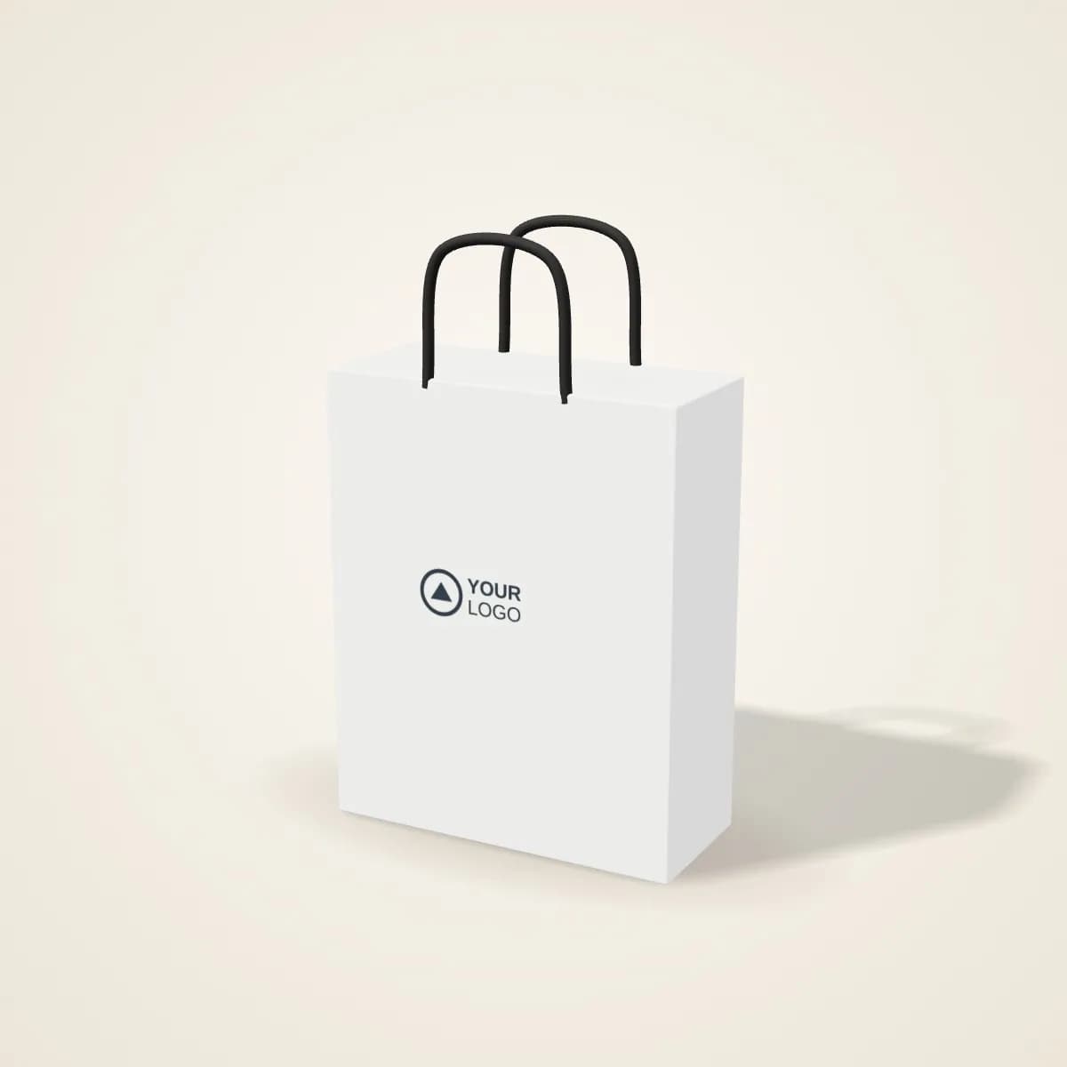 Die-Cut Handle Paper Bag with a custom logo