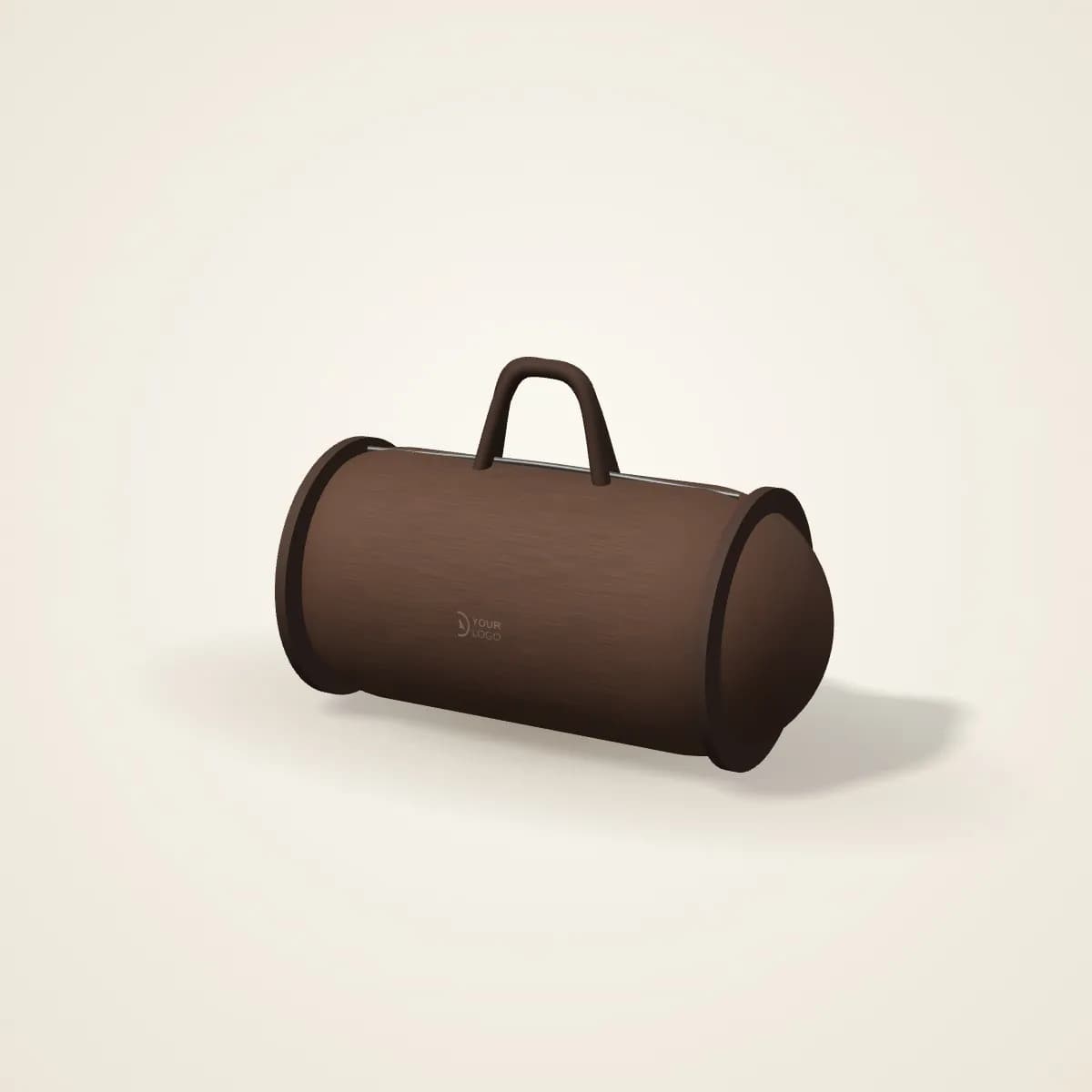 Genuine Leather Holdall Duffel Bag with a custom logo