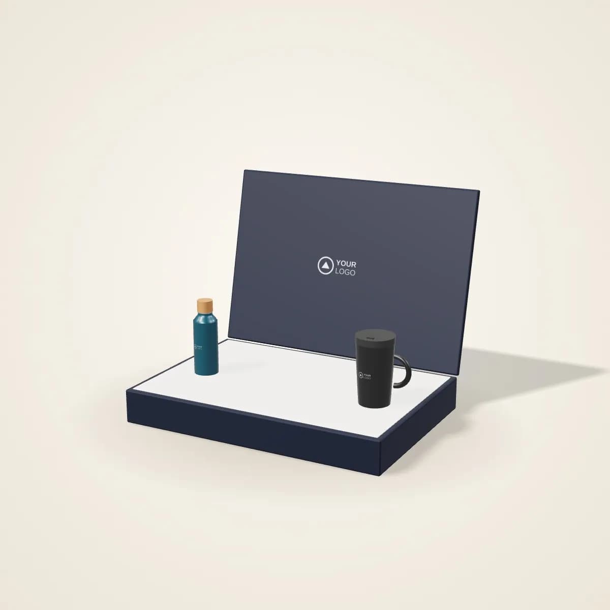Insulated Bottle and Travel Mug Gift Set with a custom logo