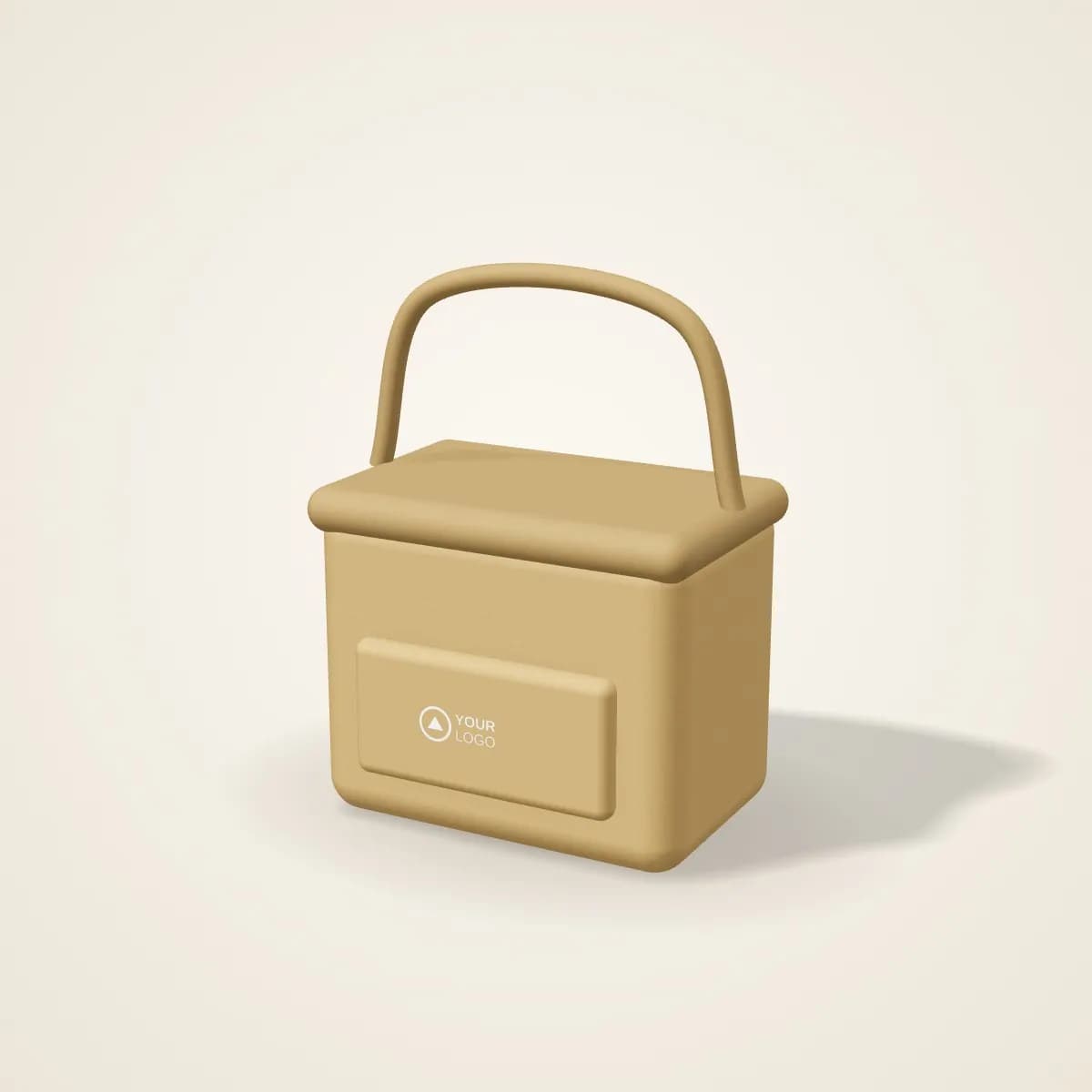 Jute Insulated Lunch Bag with Zip with a custom logo