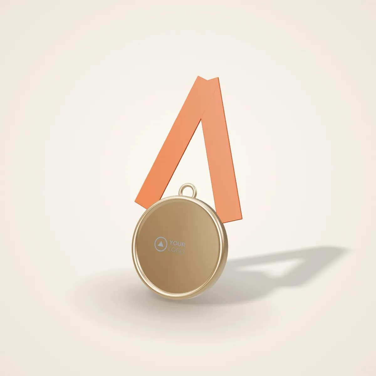 Laser-Cut Wooden Medal with Ribbon with a custom logo