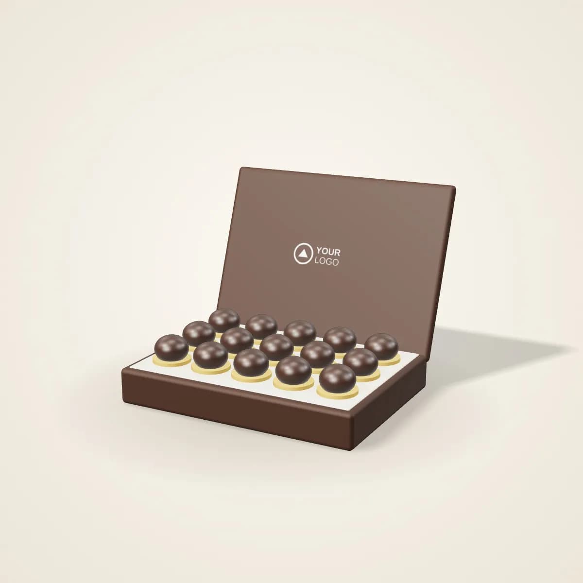 Logo Printed Chocolates Box of 16 with a custom logo