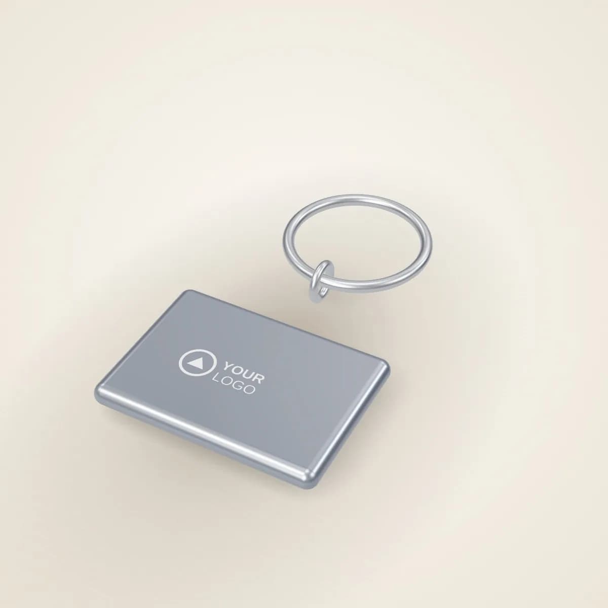 Metal Keychain with Engraved Logo with a custom logo