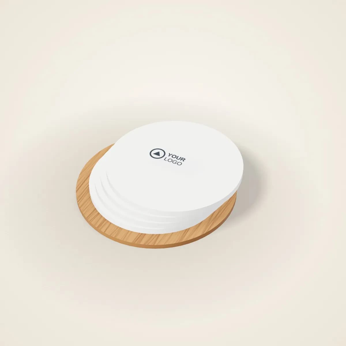 Full-Colour Printed Hardboard Coaster Set of 4 with a custom logo