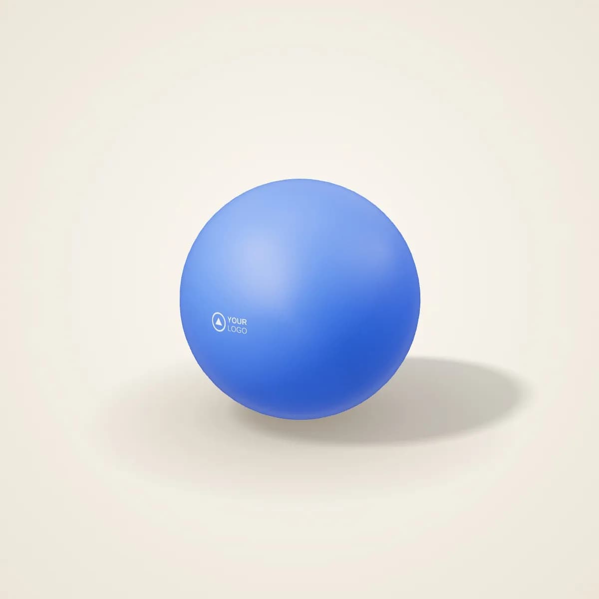Round Foam Stress Ball 63 mm with a custom logo