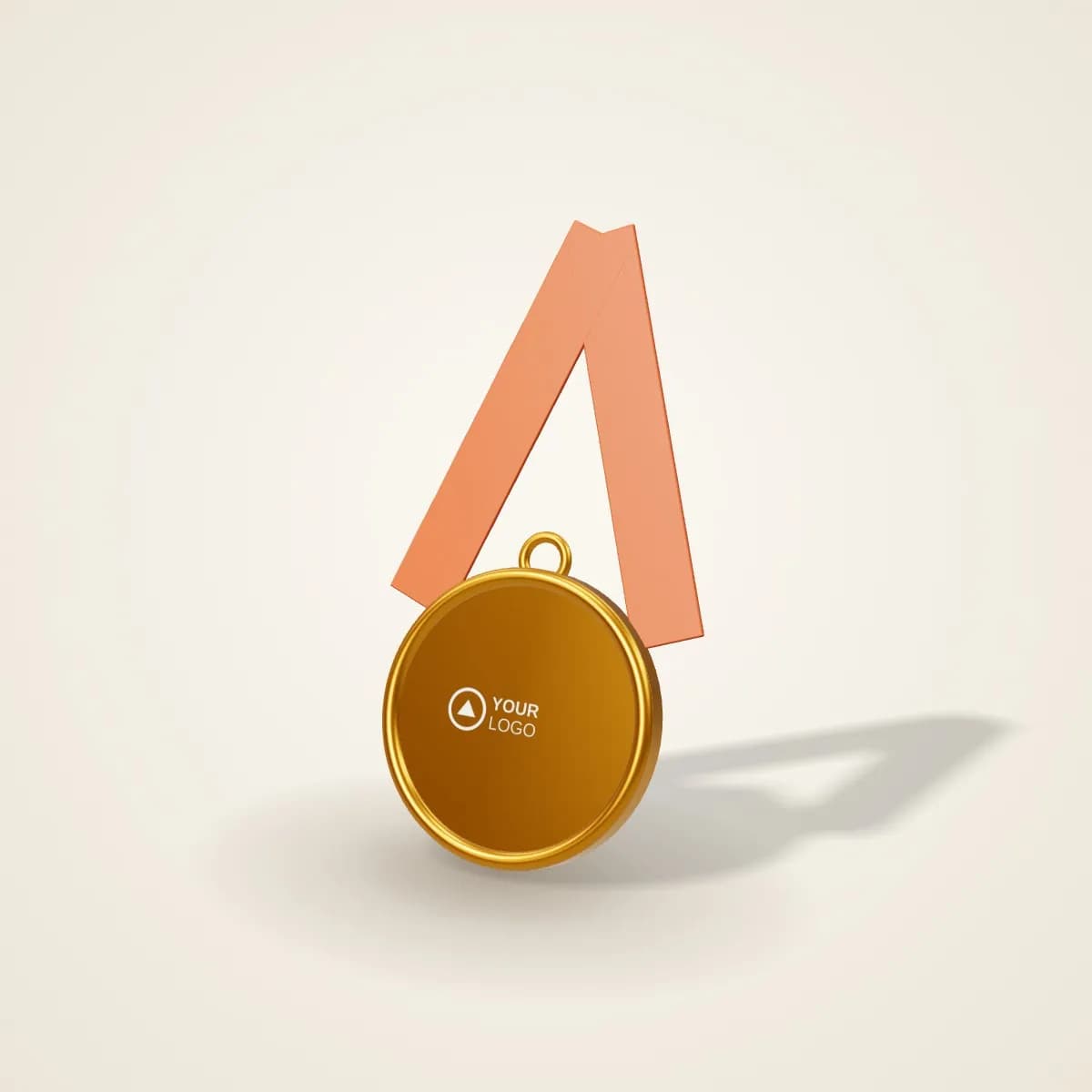 Stock Metal Medal with Printed Insert with a custom logo