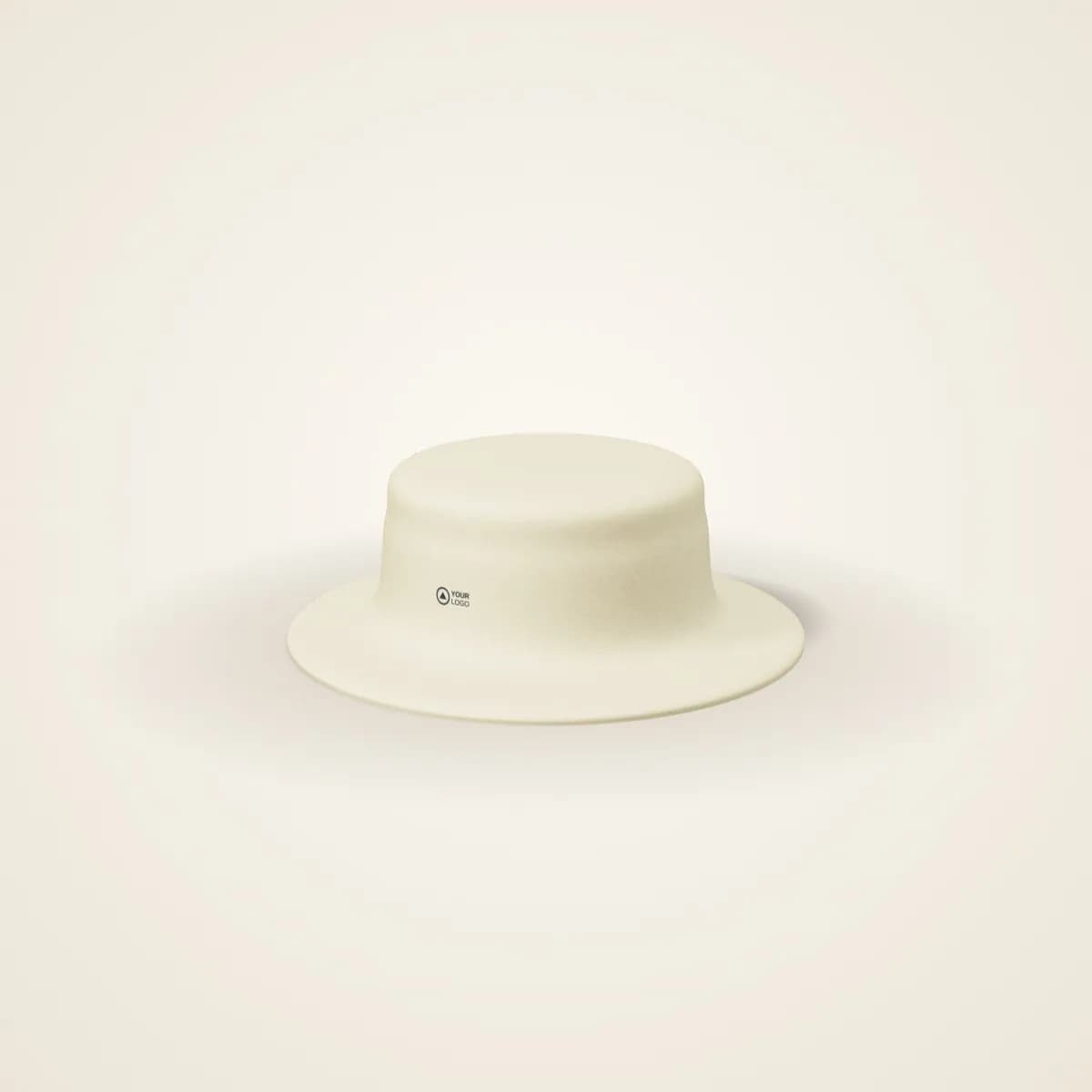 Straw Panama Hat with Printed Band with a custom logo