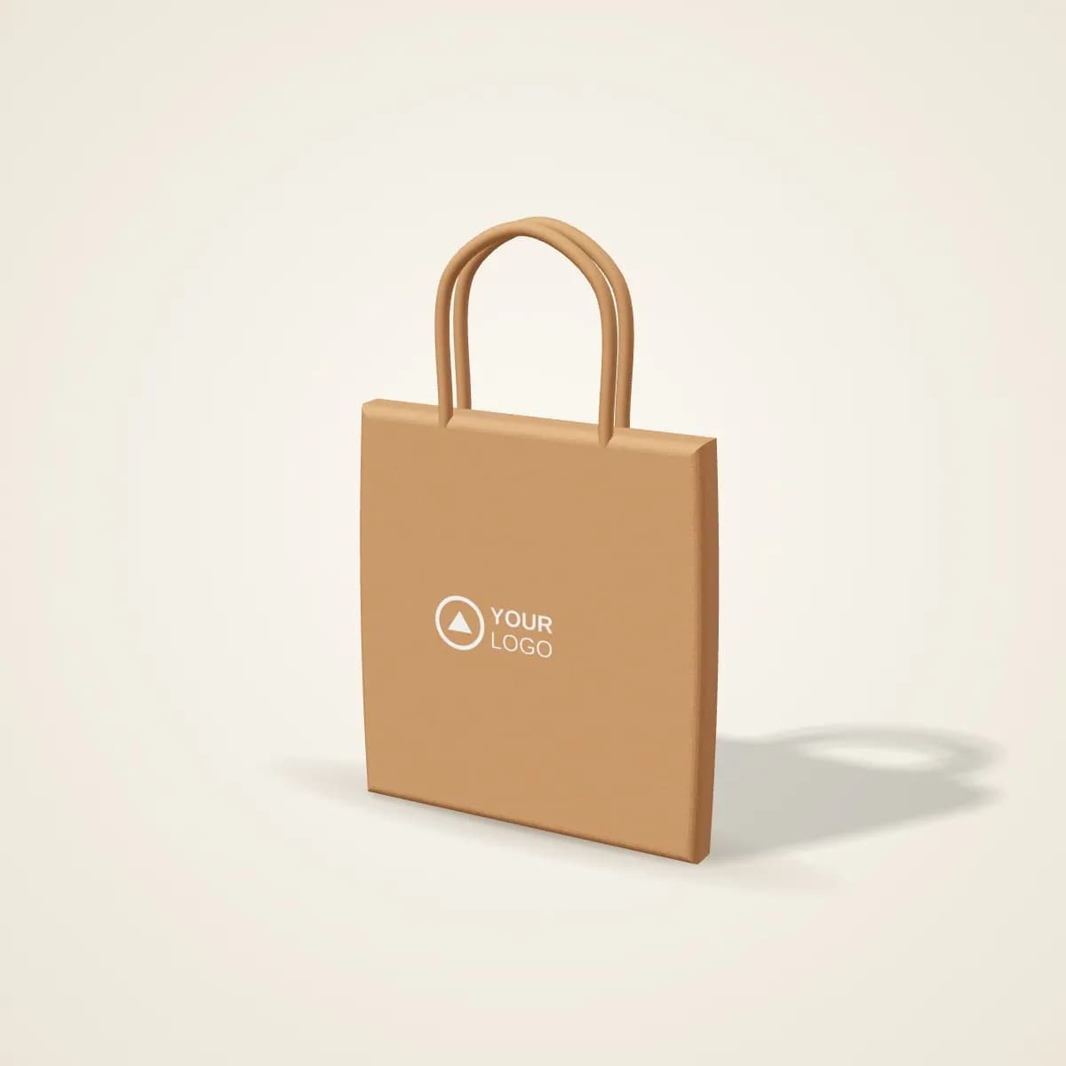 Washable Kraft Paper Tote Bag with a custom logo